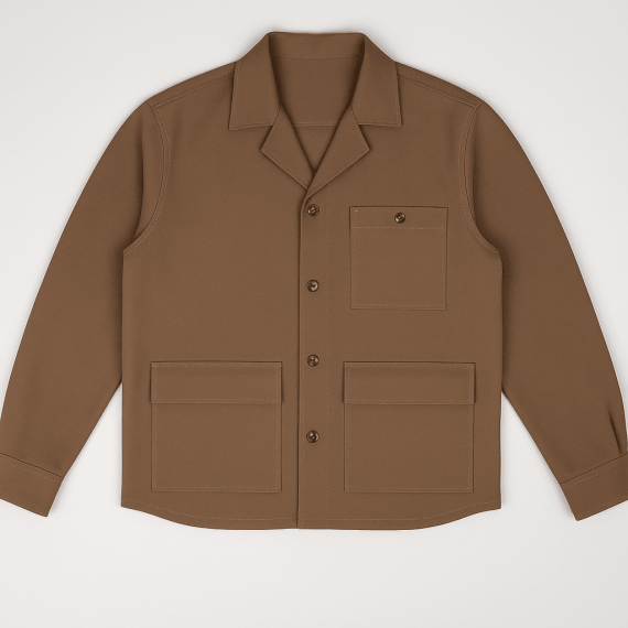 Casual Taupe Overshirt